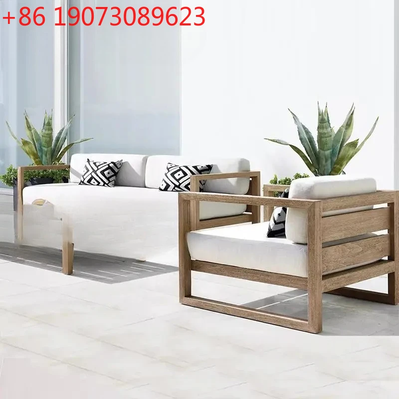 

Long Teak Sofa Chair Living Room Home Leisure Small Apartment