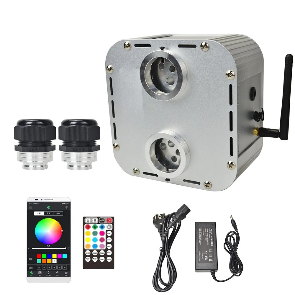32W Starlight Headliner Kit Dual Port RGBW Twinkle LED Optic Fiber Light Car Accessories  Starlight Headliner Kit
