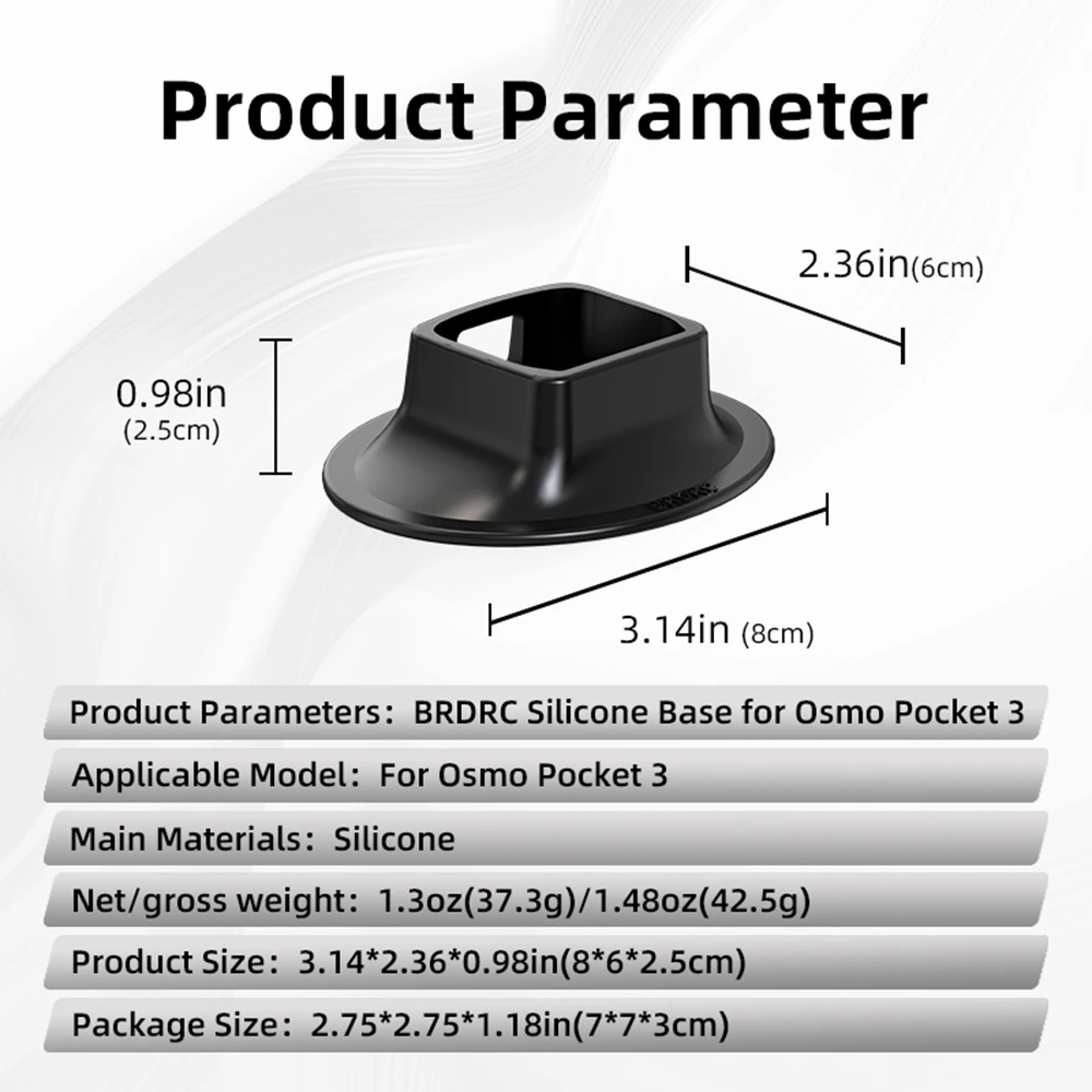 Brdrc-dji osmo Pocket 3用の固定シリコンドック,滑り止め,延長ベース,ブラケット,カメラ,クイックリリース,アクセサリー