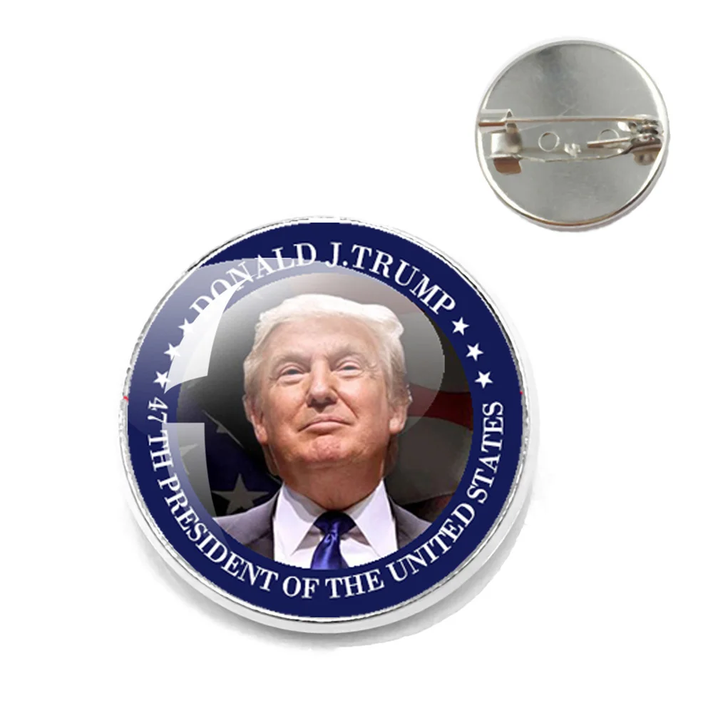 2024 Trump Shooting Make Me Stronger Badge Presidential Election Never Surrender Souvenir Medal Donald Trump brooch Pin