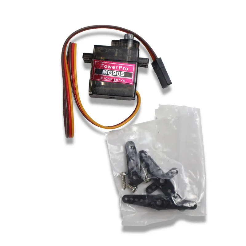 Microservo MG90S con Engranajes Metálicos, Servo Digital de 9g para Helicóptero RC, Avión, Barco, Coche, Robot RC, Mini Motor Servo 450 Helicópteros