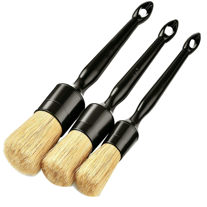 

3PCS Car Exterior Interior Detail Brush For Car Cleaning Auto Detail Tools Dashboard Cleaning Brush