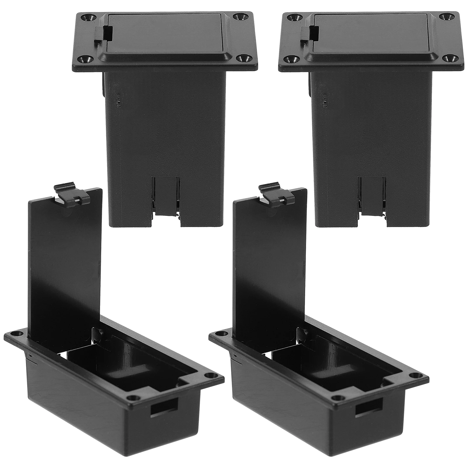 

4 Pcs Pickup Case Electric Guitar Parts Holder Compartment Guard Plate Container for Plastic Acoustic