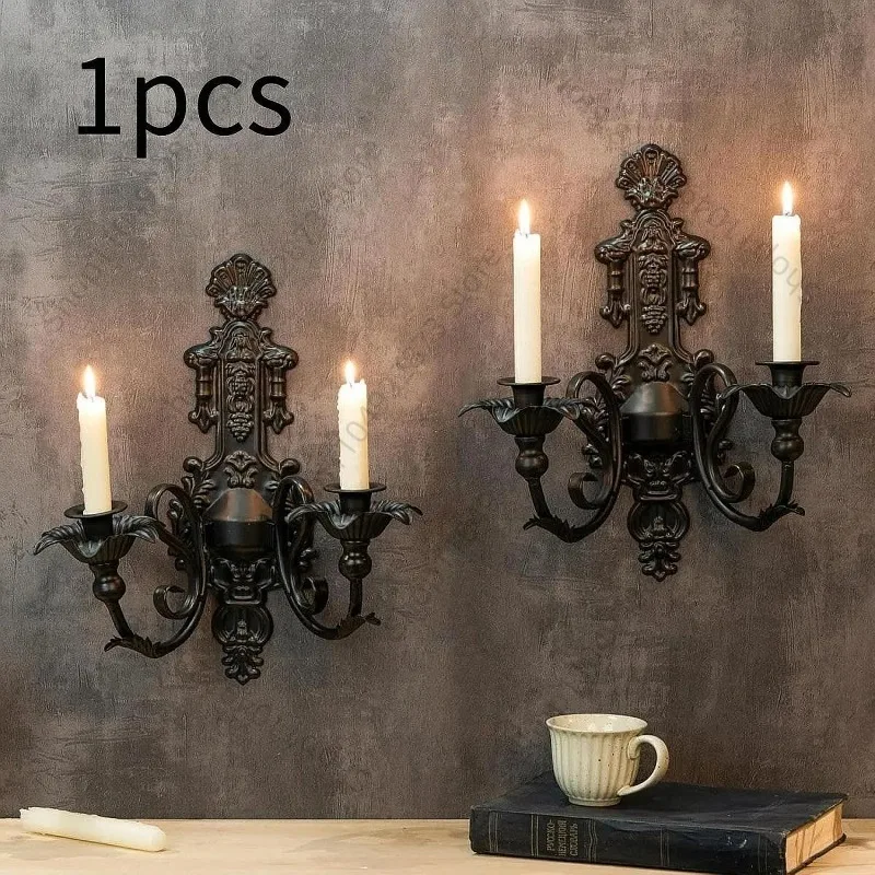 Metal Wall Candle Sconces Candelabra Wall Decorations Ideal for Stick Candles for Bedroom Table Centerpieces Living Room Home