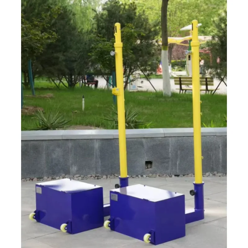 Manufacture Adjustable Height 1.55m-2.43m Movable Multi-Function Badminton Volleyball Tennis Pole Badminton Net Stand