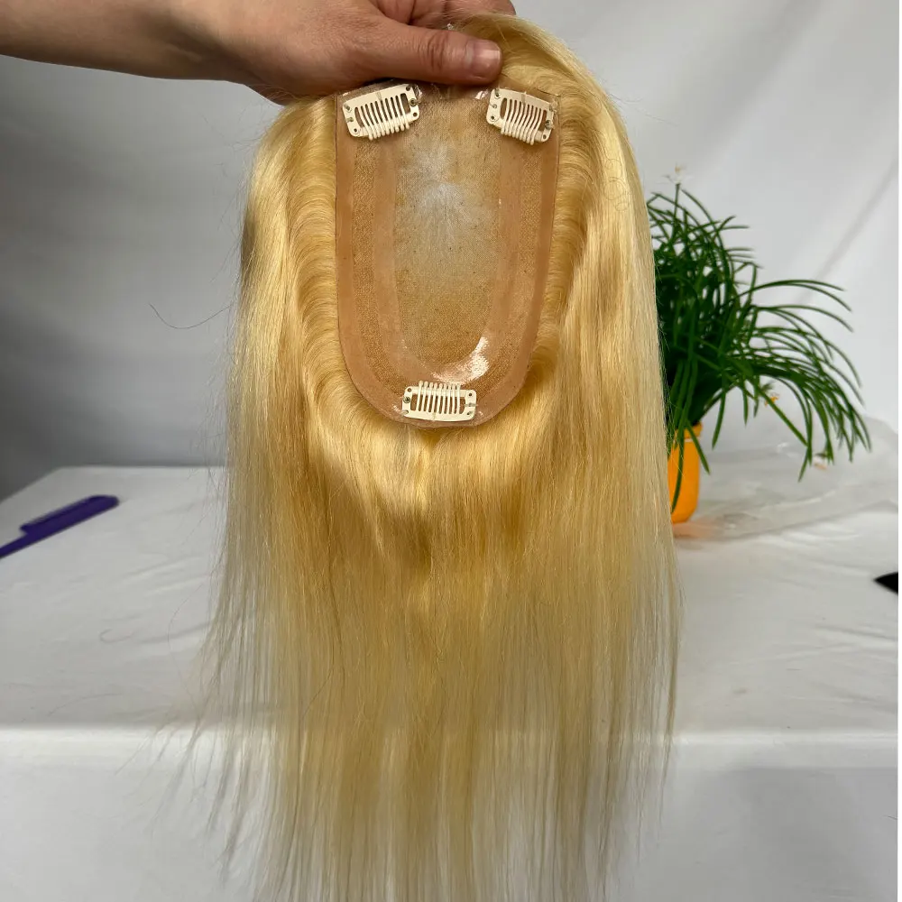 Clip Haar teile für Frauen 4x6 Zoll Größe Basis 12 Zoll Haar deckel für Frauen echtes menschliches Haar kein Pony Top Haar teile gemischte Farbe