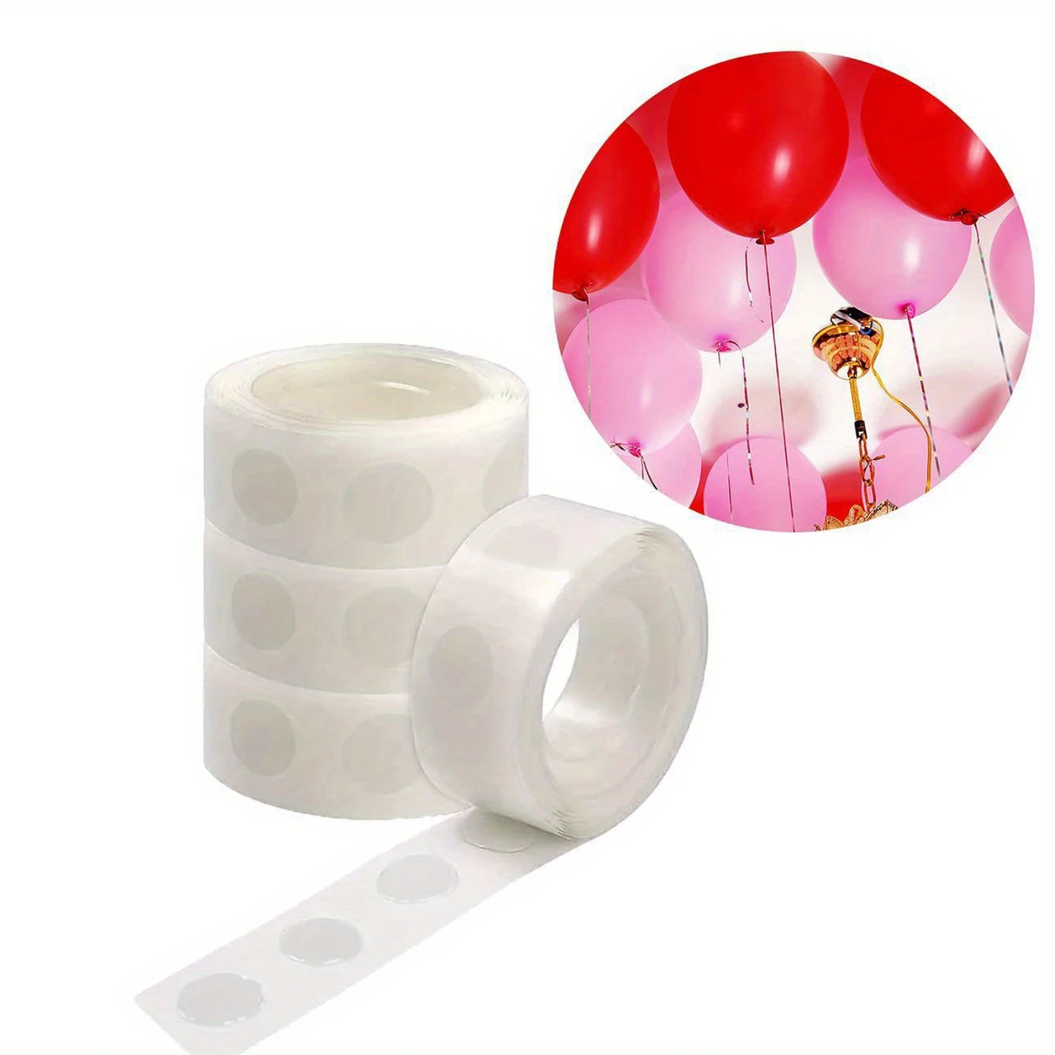 3Packs (300Pcs) Glue Dots Transparent Balloon Glue Removable Glue Dots Double-sided Adhesive Tape For Wedding Decoration Festiva