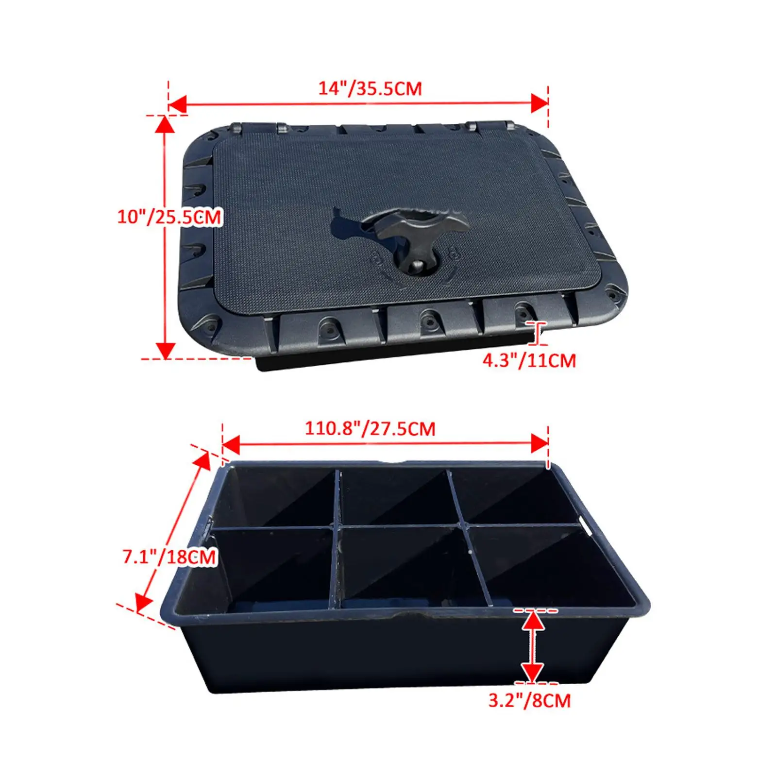 النايلون مركبة بحرية سطح السفينة الوصول فتحة وإغراء صندوق تخزين المحمولة غطاء فتحة لملحقات قارب كاياك RV #6