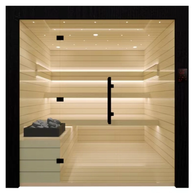 2023 Custom Traditional Sauna Room with Heater Indoor