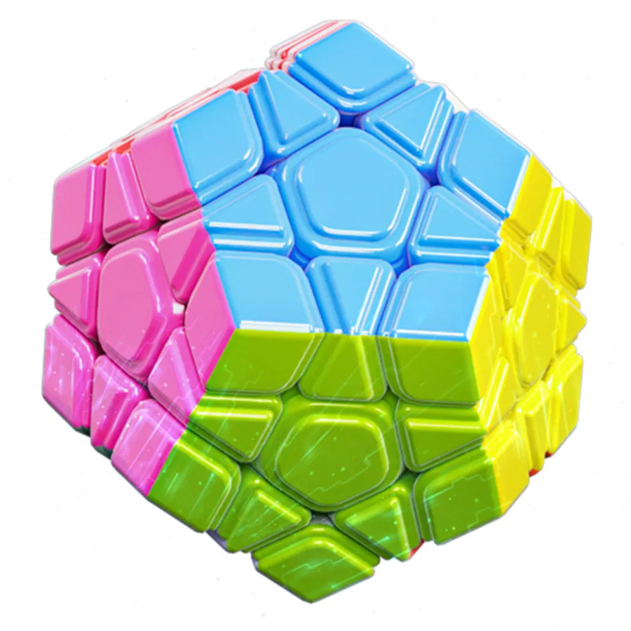 MoYu Meilong 3x3 Magnetico Megaminx Cubo Magico M V2 Edizione Magnetica Senza Adesivo Cubo Magico 12 facce Puzzle Giocattolo per Bambini Cubo