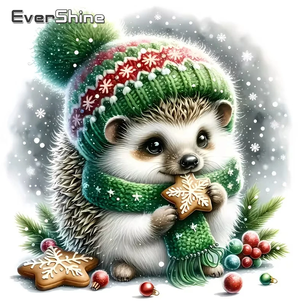 Evershine Neue Ankunft Diamant Malerei Igel Tier Kreuz Stich Kits Kunst DIY Diamant Mosaik Winter Handarbeiten Weihnachten Geschenk