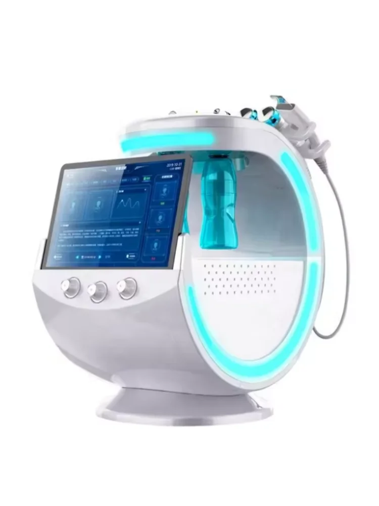 The latest professional 7 in 1 hydraulic massage machine skin analysis multi-functional facial effective care