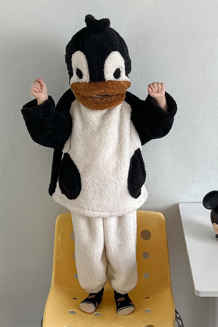 Soft Unisex Family Toddler Children Penguins Fancy Dress Pajamas Penguin Costume For Kids Adult Animal Halloween Cosplay Outfit