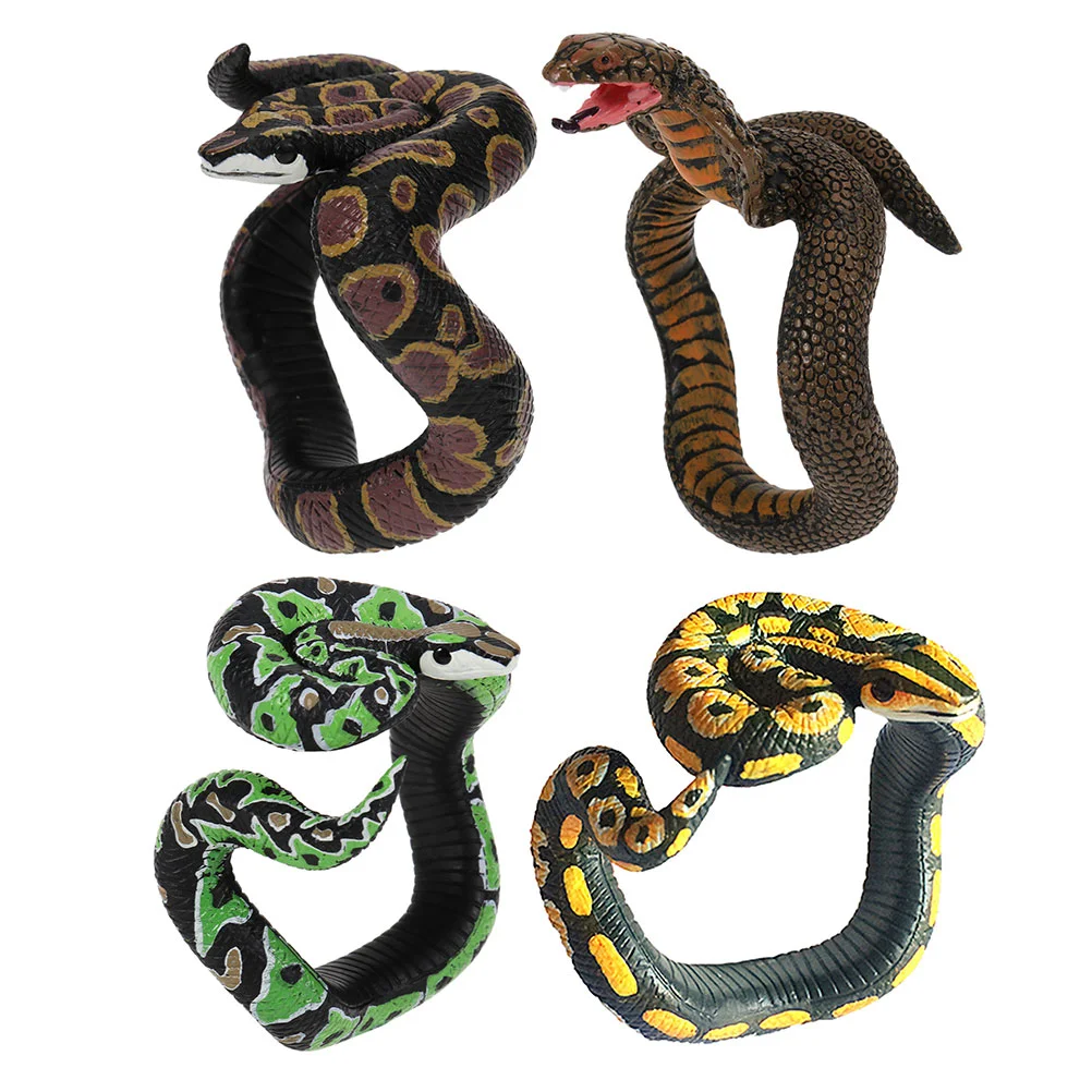 4 Pcs Simulation Snake Bracelet Fake Playing Props Toy Halloween Toys Trick Bone Insect