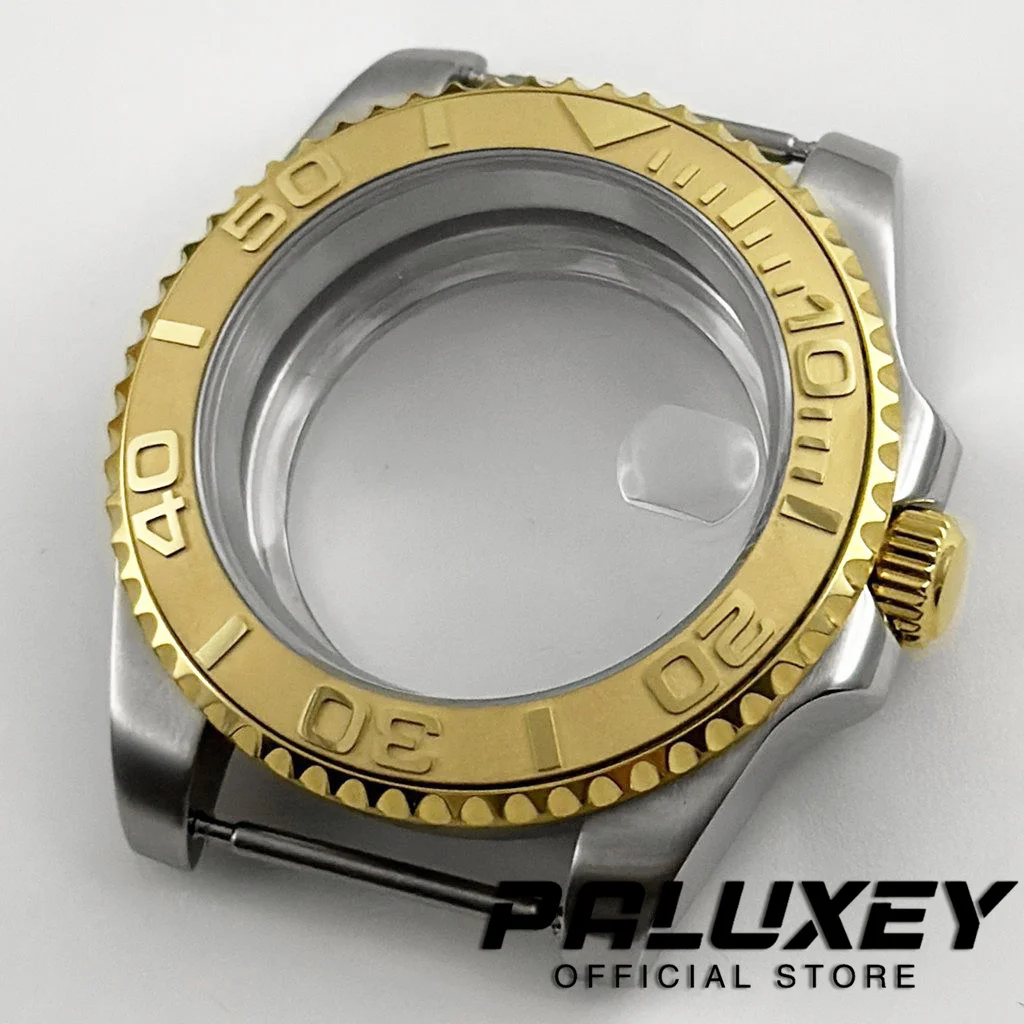 

Корпус NH35 40 мм, высококачественное золотое сапфировое стекло из нержавеющей стали для NH34 NH35 NH36 NH38 ETA2824, водонепроницаемый корпус часов с механизмом