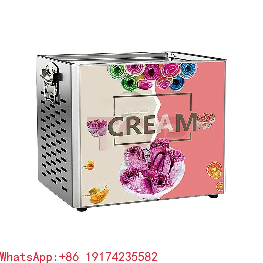 Table Top Fried Ice Cream Roll Maker Machine Ice Cream Freezer Making Fried Yogurt Ice Cream Roll Machine