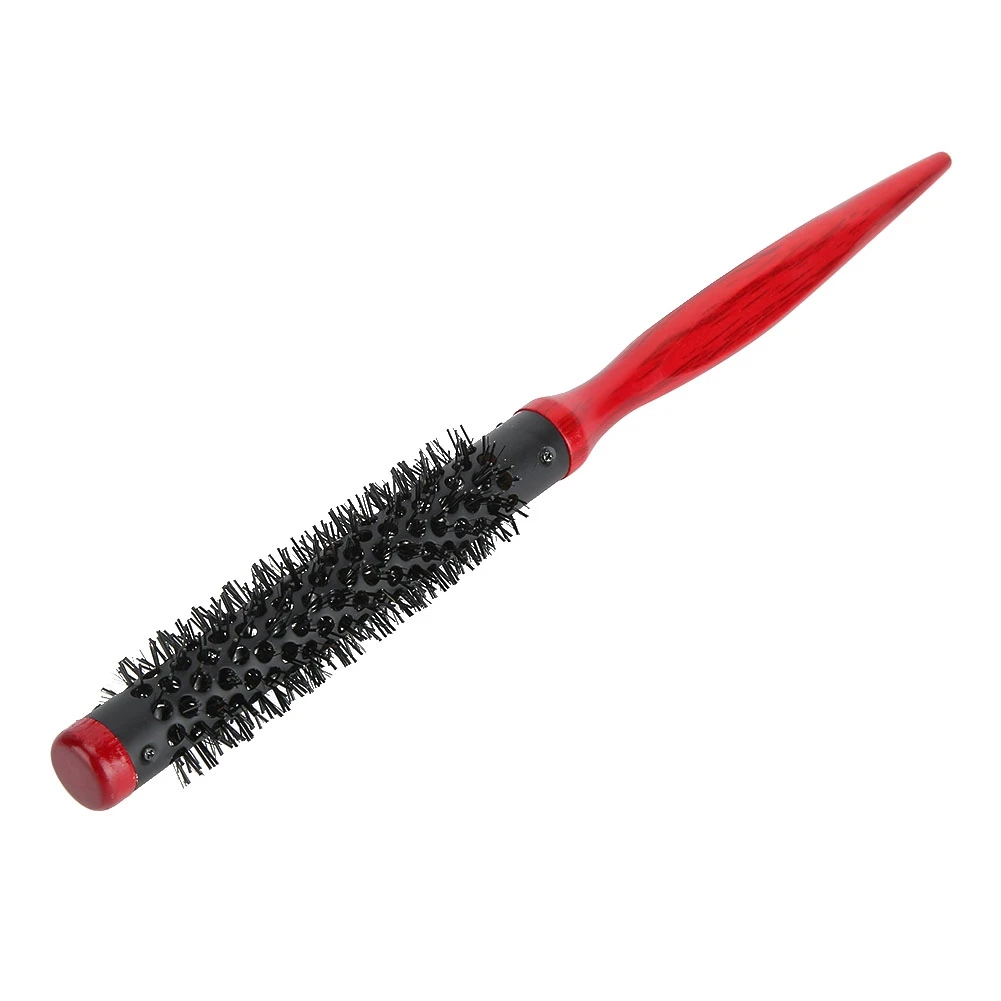 Roller Comb Wooden Pointed Tip Handle Nylon Bristles Hair Styling Brush Comb15