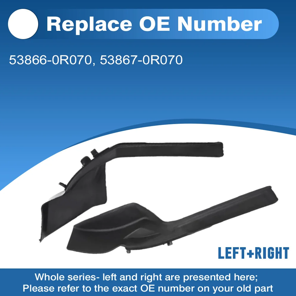 

2pcs For Toyota RAV4 2019 2020 2021 2022 Front Wiper Side Cowl Extension Cover Left and Right 53866-0R070 53867-0R070