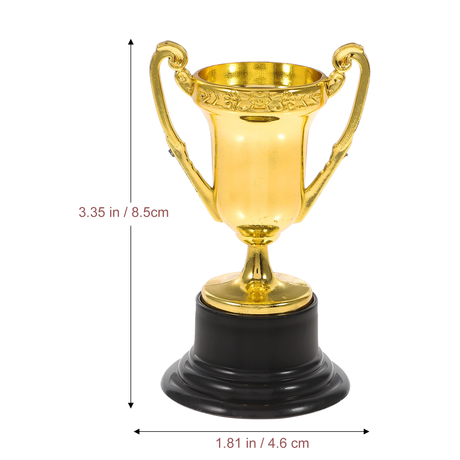 10pcs Student Sports Award Trophy Plastic Mini Trophy With Base Reward Competitions For Game School Children'S Trophy