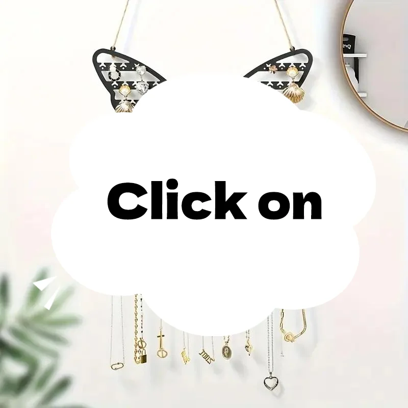 

Настенная полка для ювелирных изделий в форме бабочки, подвесная стойка для ювелирных изделий для ожерелий, серег, браслетов, дисплея и хранения