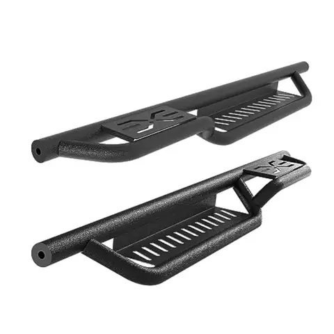 Running Boards 6inch Side Steps Compatible with 20072018 Jeep Wrangler JK JKU Unlimited 2 Doors Black Powder Coated Steel Nerf