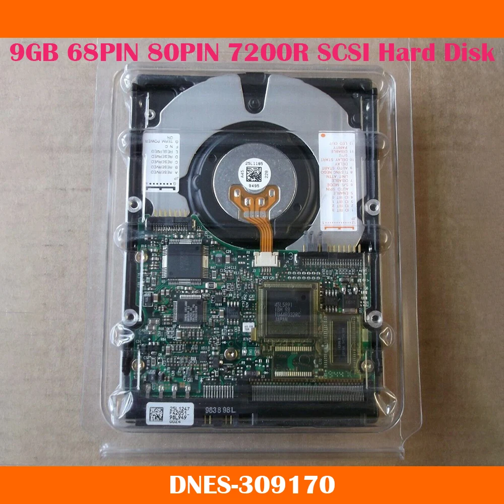 For IBM Server HDD DNES-309170 9GB 68PIN 7200R SCSI Hard Disk Work Fine High Quality Fast Ship