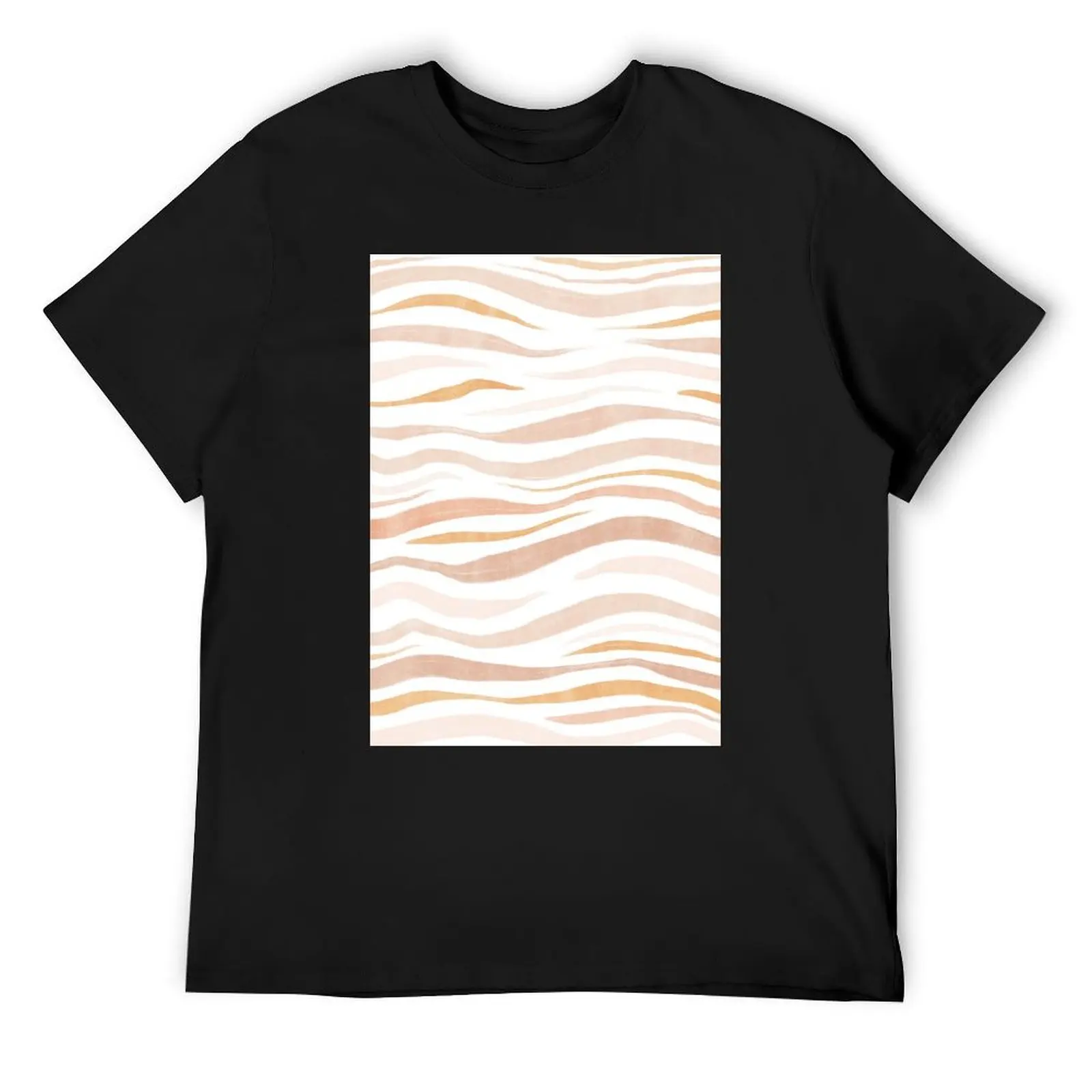 Abstract neutral desert lines T-Shirt heavyweights rapper graphic tees Short sleeve tee men