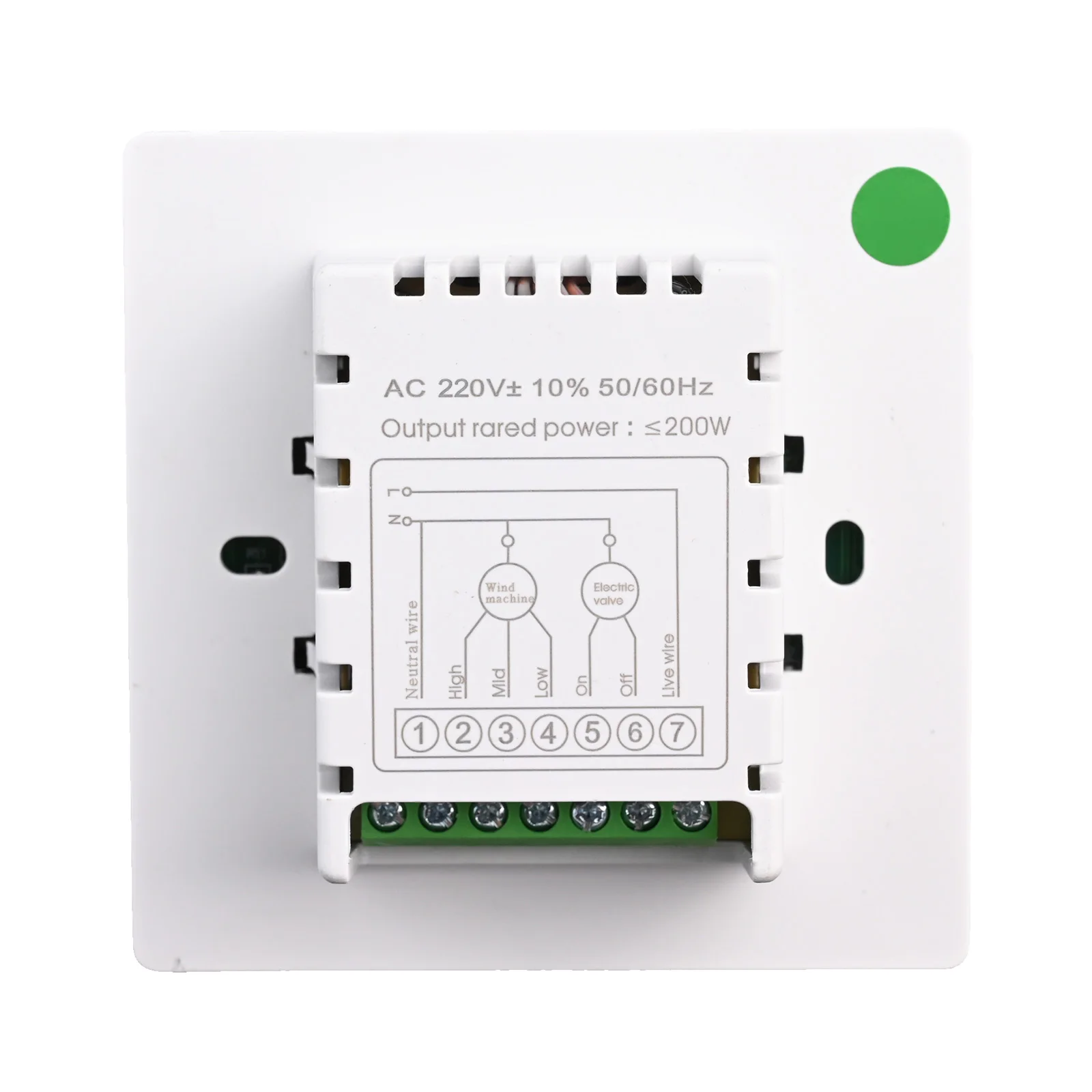 

Термостат для кондиционирования воздуха 86*86*13 мм, центральный термостат свежего воздуха, электрический клапан управления, напряжение питания