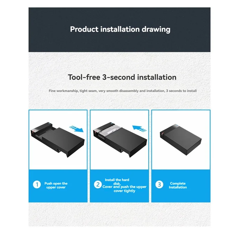 

AED5-3,5-дюймовый корпус для жесткого диска SATA-USB 3.0 — корпус внешнего жесткого диска, передача данных, жесткий диск для ПК и ноутбука