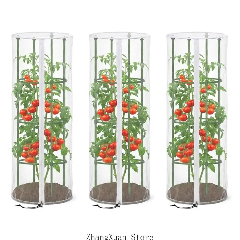 Gartenabdeckung für den Tomatenanbau mit vollständiger Öffnung und Rahmen 3XUF – Detail 4