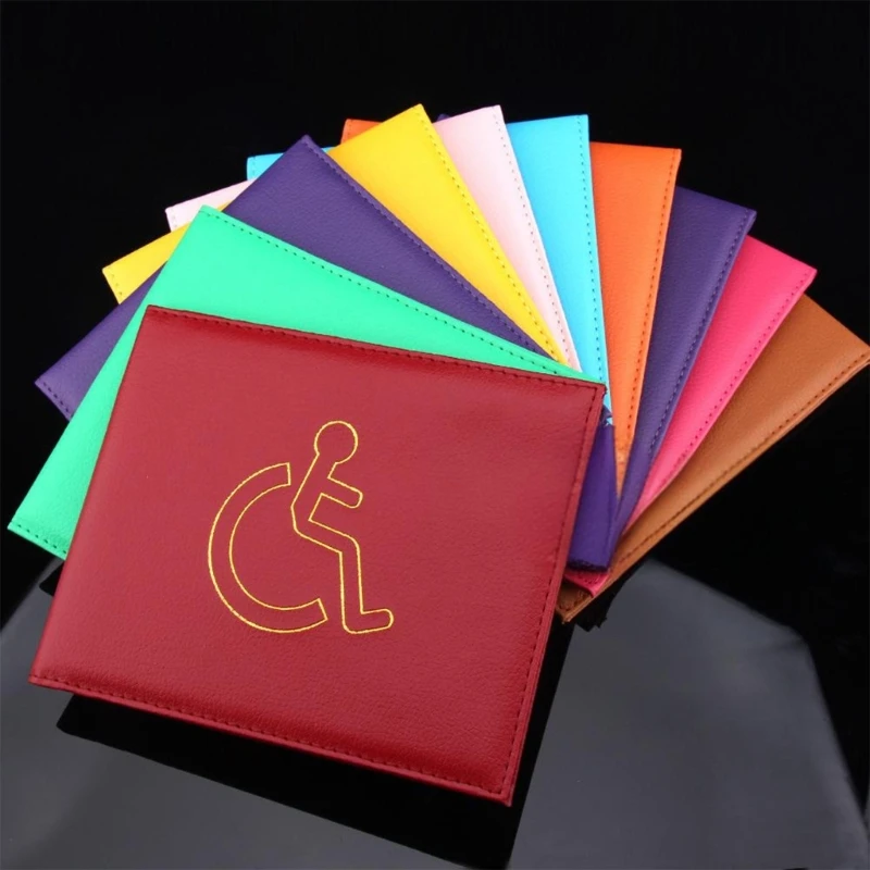 Disabled Badge and Timer Holder Wallet Protector PU Leather Disabled Badge Holder Parking Pass Permit Holder for Parking