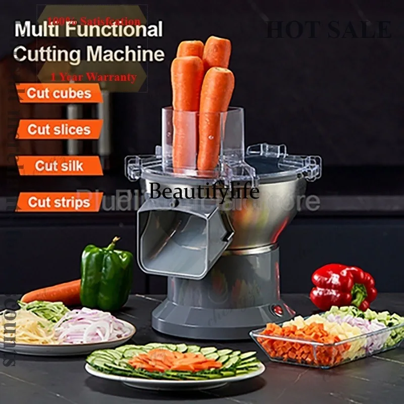 A81 Commercial Electric Vegetable Dicer Multifunctional Food Processor Compact Chives Scallion Slicer for Kitchen Restaurant