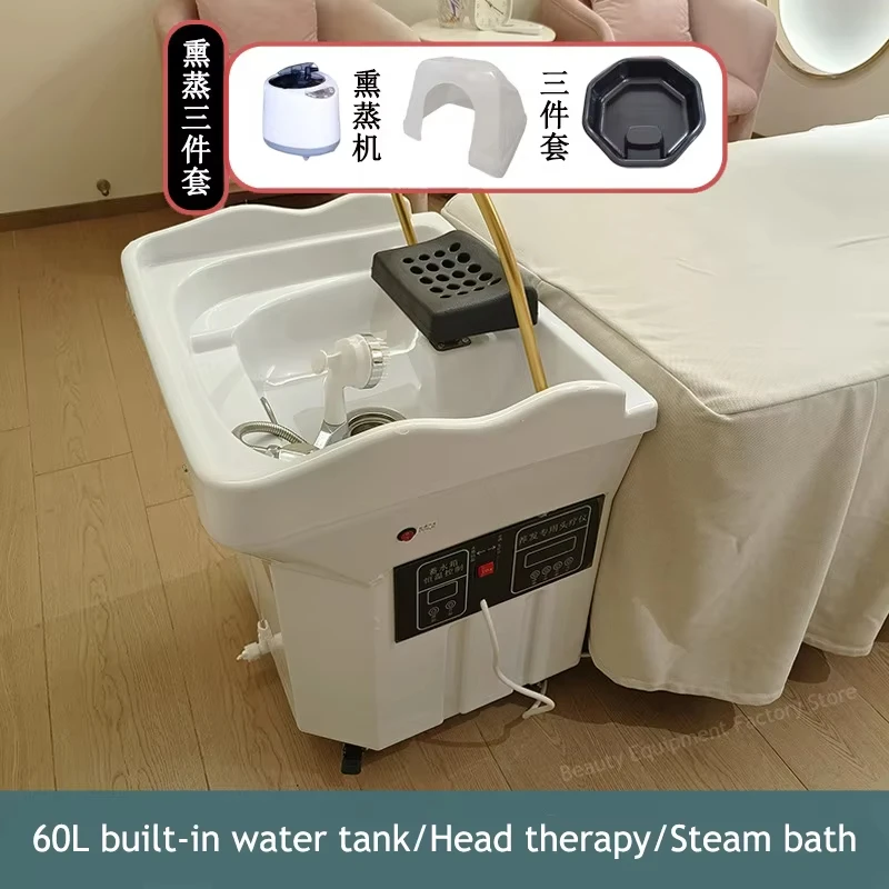 Water Circulation Shampo Chair Sink Portable Stylist Head Spa Hair Wash Basin Chair Move Shampouineuse Salon Furniture MQ50SC