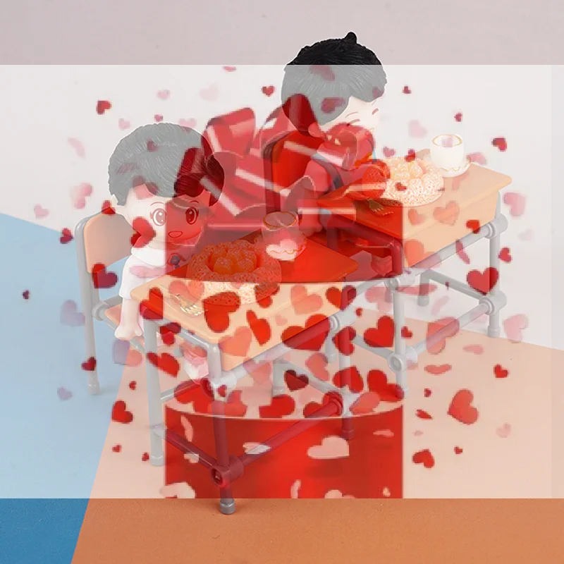 【BS】مجموعة واحدة من إكسسوارات بيت الدمى بمقياس 1:12، نماذج مصغرة للمكاتب والكراسي، ديكور للفصول الدراسية، ألعاب، أدوات مائدة، زينة