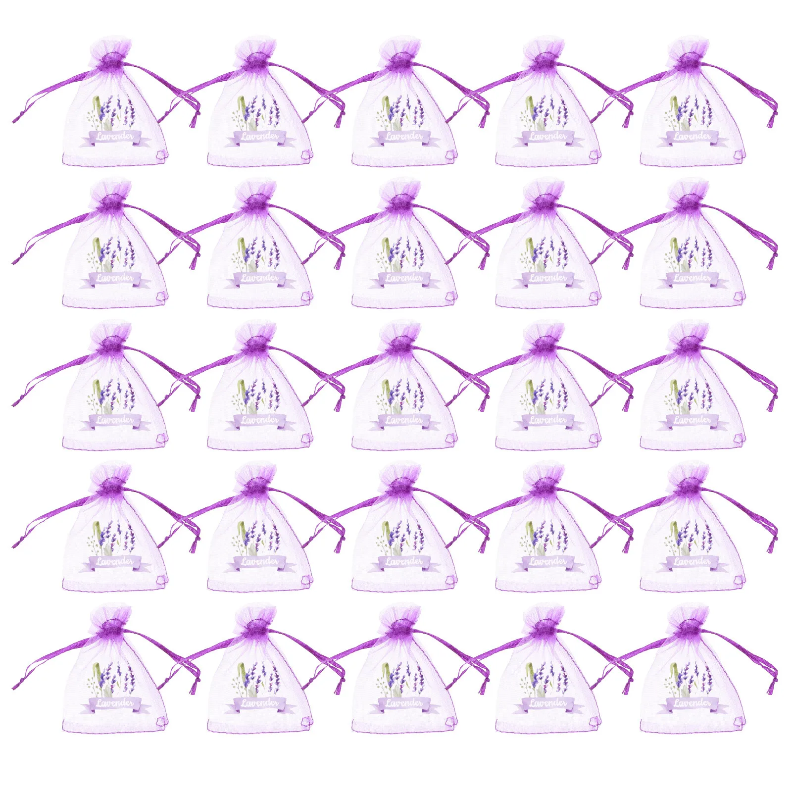 20 Pcs Empty Lavender Sachet Bag Clear Party Favor Bags Drawstring Pouches Sachets