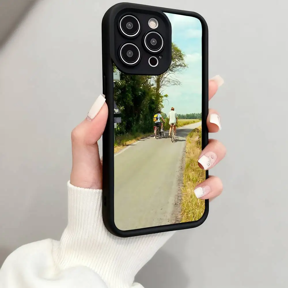 C-Call M-Me باسمك جراب هاتف جراب هاتف جل ناعم مطاط بولي يوريثان للنساء والرجال كاميرا كاملة واقية تعزيز للصدمات