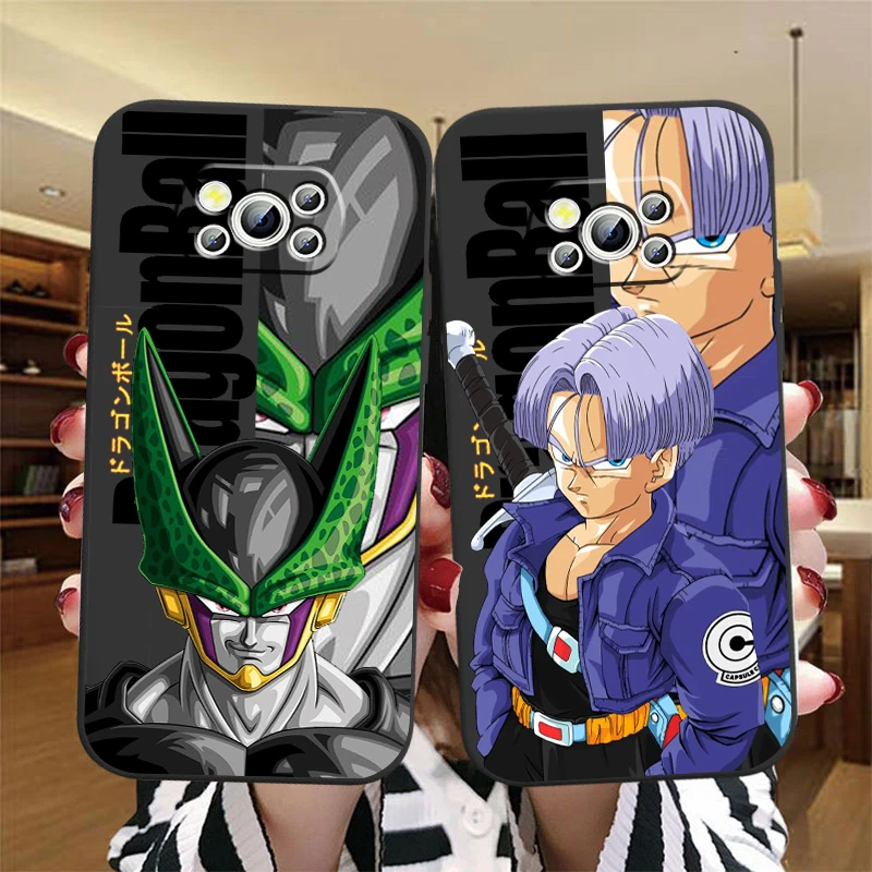 D-Dragon Ball Z Goku Cool For Xiaomi Mi Poco F5 F4 F3 X6 X5 X4 X3 M6 M5 M5S M4 M3 C65 Pro GT NFC 5G Black TPU Phone Case