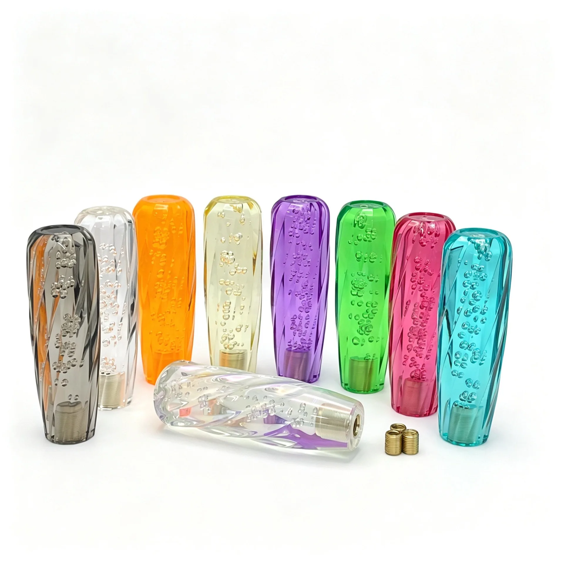 Car Crystal Resin Gear Shift Knob Bubble Auto Manual Stick Shifter Stick Lever Fit For Honda Toyota Nissan Mitsubishi Ford