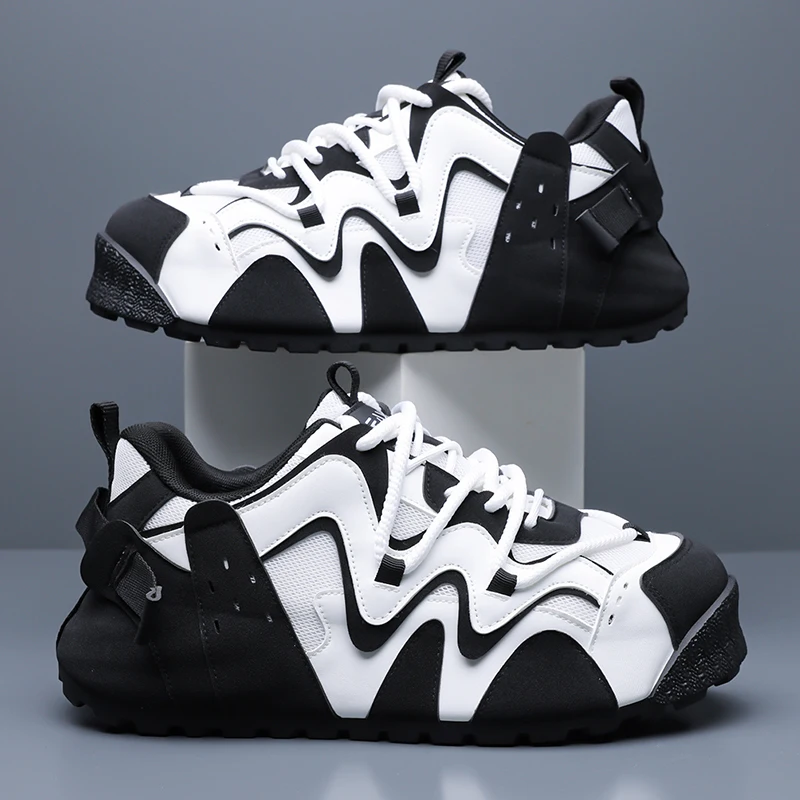Men's Fashion Versatile Chunky Dad Sneakers, Thick Platform Athletic Shoes,Patchwork Trainers for Streetwear & Urban Walking