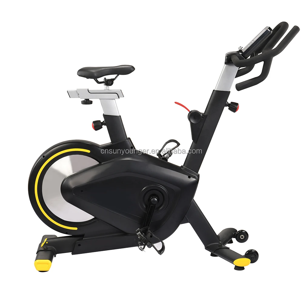 Bicicleta de Spinning de Resistencia Electromagnética de Lujo, Bicicleta de Ciclismo Comercial para Interiores con Peso Máximo de 330 lb