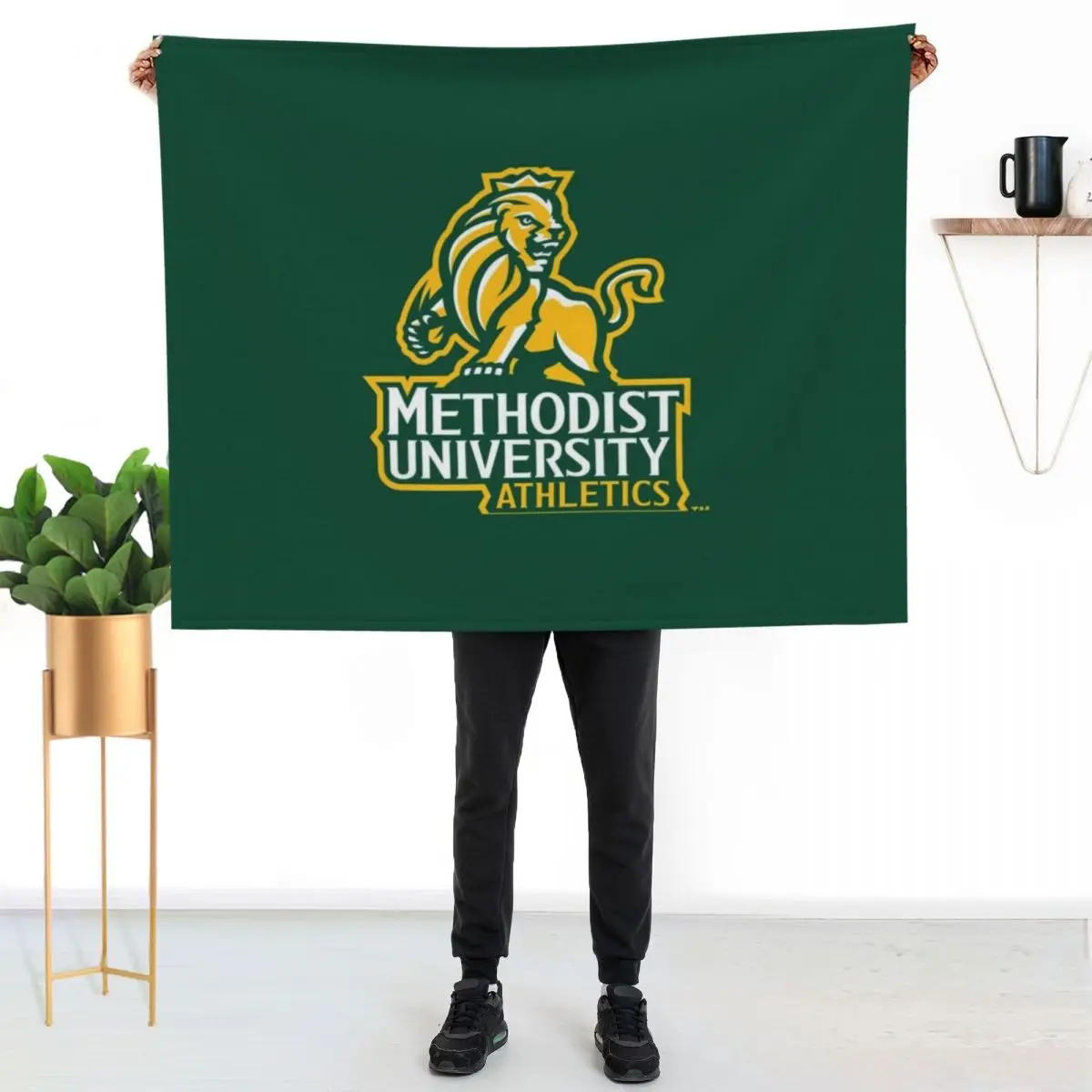 

Methodist MONARCHS FAYETTEVILLE NC Throw Blanket Soft Comfort Blanket for Reading Watching TV