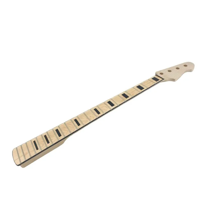 Electric bass head, modified and assembled maple handle, white stubble 22-fret 34-inch guitar