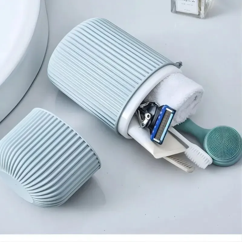 Portable Travel Toothbrush Holder with Mouthwash Cup Cute and Multifunctional Toothbrush Case for Business Trips Essential Trave