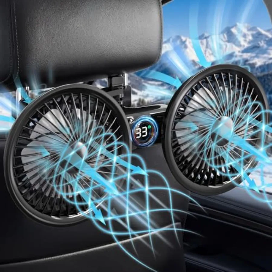 

Car Fans for Backseat for,Rechargeable Car Backseat Fan for Car Back Seat