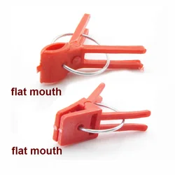Plant Grafting Clip Plastic Gardening Tool For Cucumber Eggplant Watermelon, Round Mouth Flat Mouth Anti-fall Clamp M20
