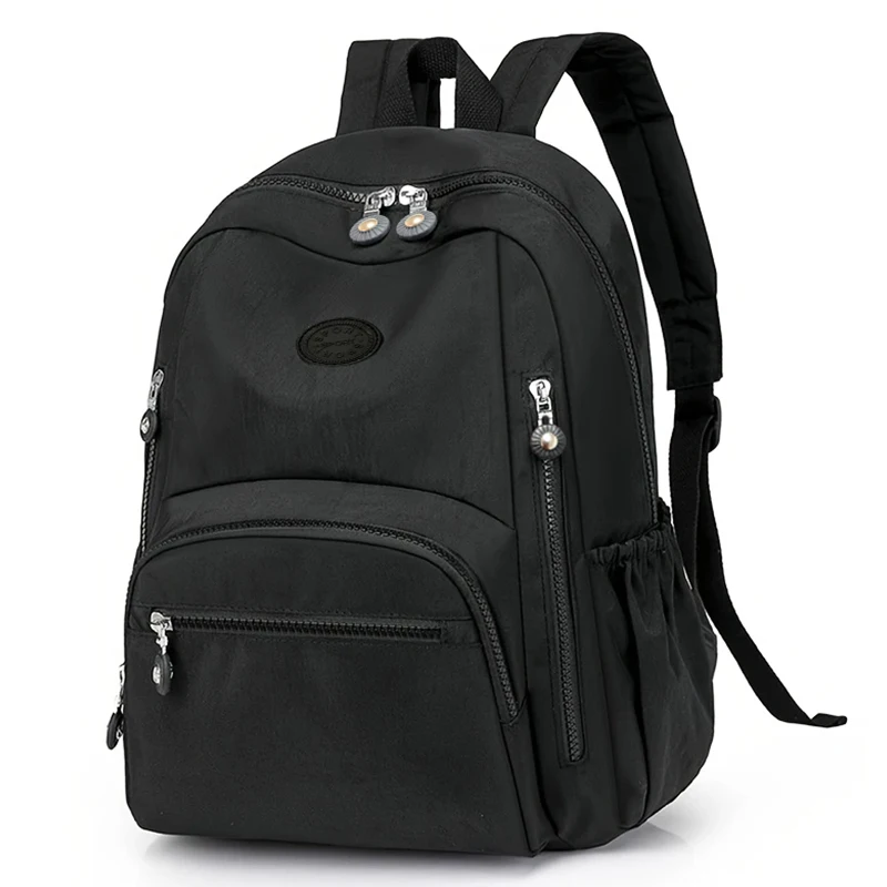 حقيبة مدرسية ذات ألوان محايدة لكل من الرجال والنساء، حقيبة ظهر مزدوجة الكتف، حقائب ظهر للسفر والتنقل، تصميم بسيط Batenan Mochila #4