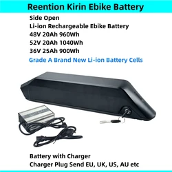 Reention Kirin Side Open Ebike Battery 36V 48V 52V 20Ah 25Ah for Upgrade Cruiser Magicycle Cruiser Pro Ariel Rider Kepler