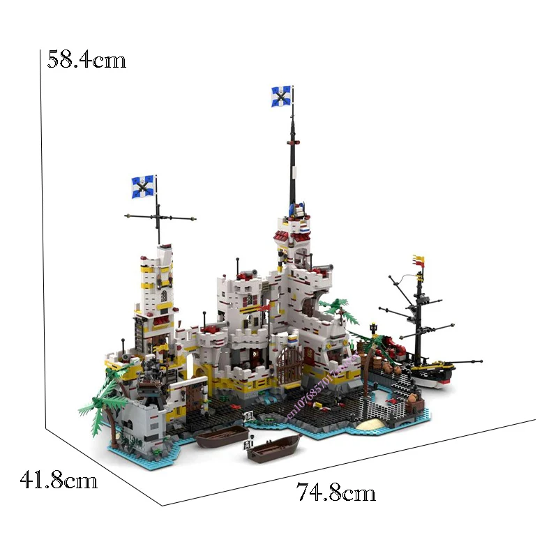 3757PCS medieval Pirate Series Eldorado General Headquarters Fortress creative ideas children Toy Gift building blocks MOC-10320