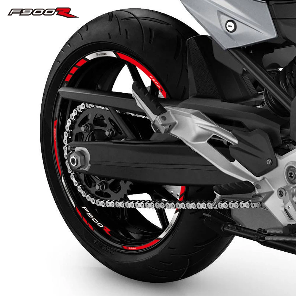 

For BMW F900R F 900R 900 F900 R Motorcycle Accessories Wheels Hub Stickers Rim Tire Reflective Stripe Waterproof Decals Tape Set