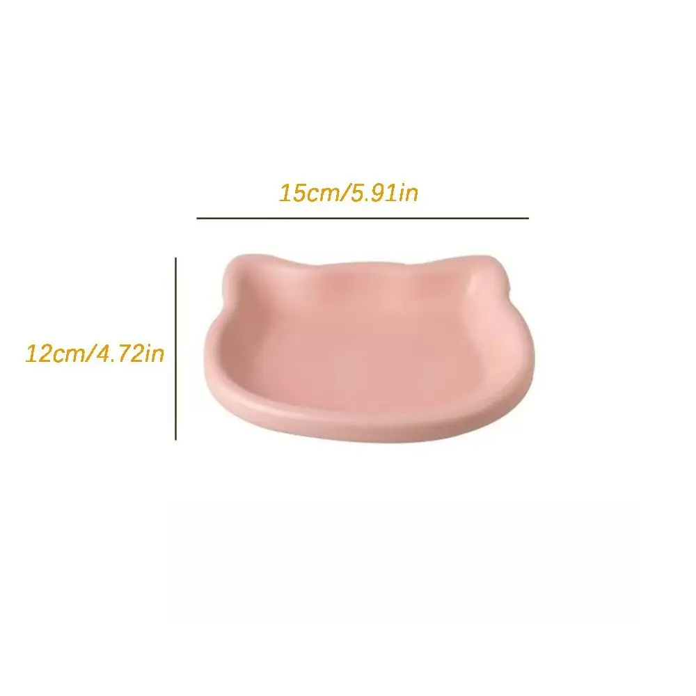 1/4pcs Cute Cat Shape Cat Bowl Plastic Anti-Fall Flip Cat Food Bowl Non-slip Pet Food Dish Pet Feeding image 6